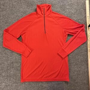 Patagonia Capilene Red Long Sleeve Half-Zip Pullover - Men's Large